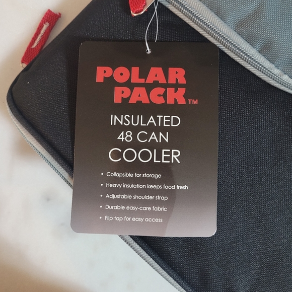 Large Cooler Bag Collapsible 48 Can Insulated Bags Leakproof Lunch Cooler Tote W - Picture 5 of 6